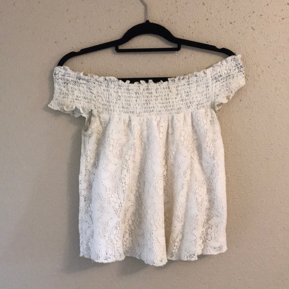 lace off the shoulder top